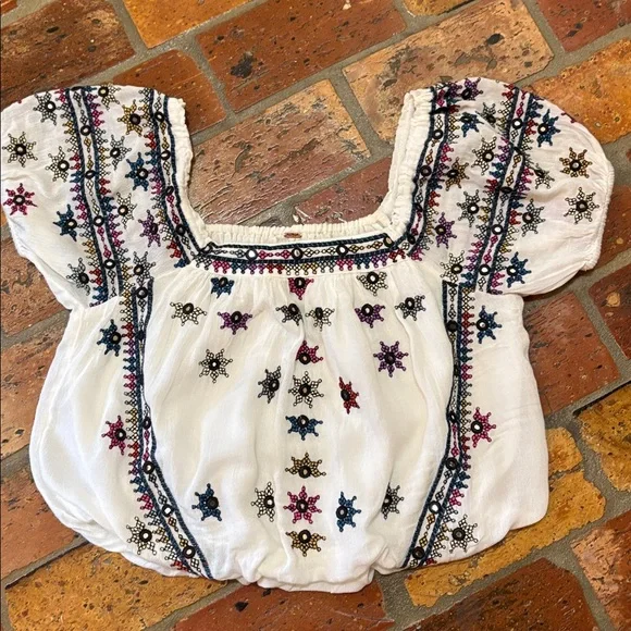 Free People embellished bubble top size XS - Picture 10 of 14